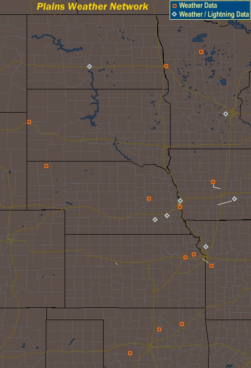 Mesomap of Plains Weather Network Stations