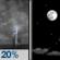 Wednesday Night: Slight Chance Showers And Thunderstorms then Mostly Clear