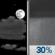 Wednesday Night: Partly Cloudy then Chance Rain Showers