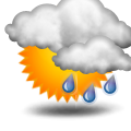 Forecast: Mostly cloudy and cooler. Precipitation possible within 12 hours, possibly heavy at times. Windy. Forecast: Mostly cloudy and cooler. Precipitation possible within 12 hours, possibly heavy at times. Windy.