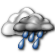 Mostly Cloudy with Light Rain Showers Chance of precipitation 20%
