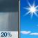 Friday: Slight Chance Rain Showers then Sunny