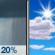 Tuesday: Slight Chance Rain Showers then Mostly Sunny